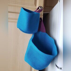 Ikea Blue and Purple Hanging Baskets